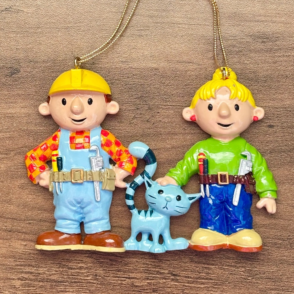 Kurt S Adler BOB THE BUILDER WENDY BLUE CAT 2002 Christmas ORNAMENT Construction